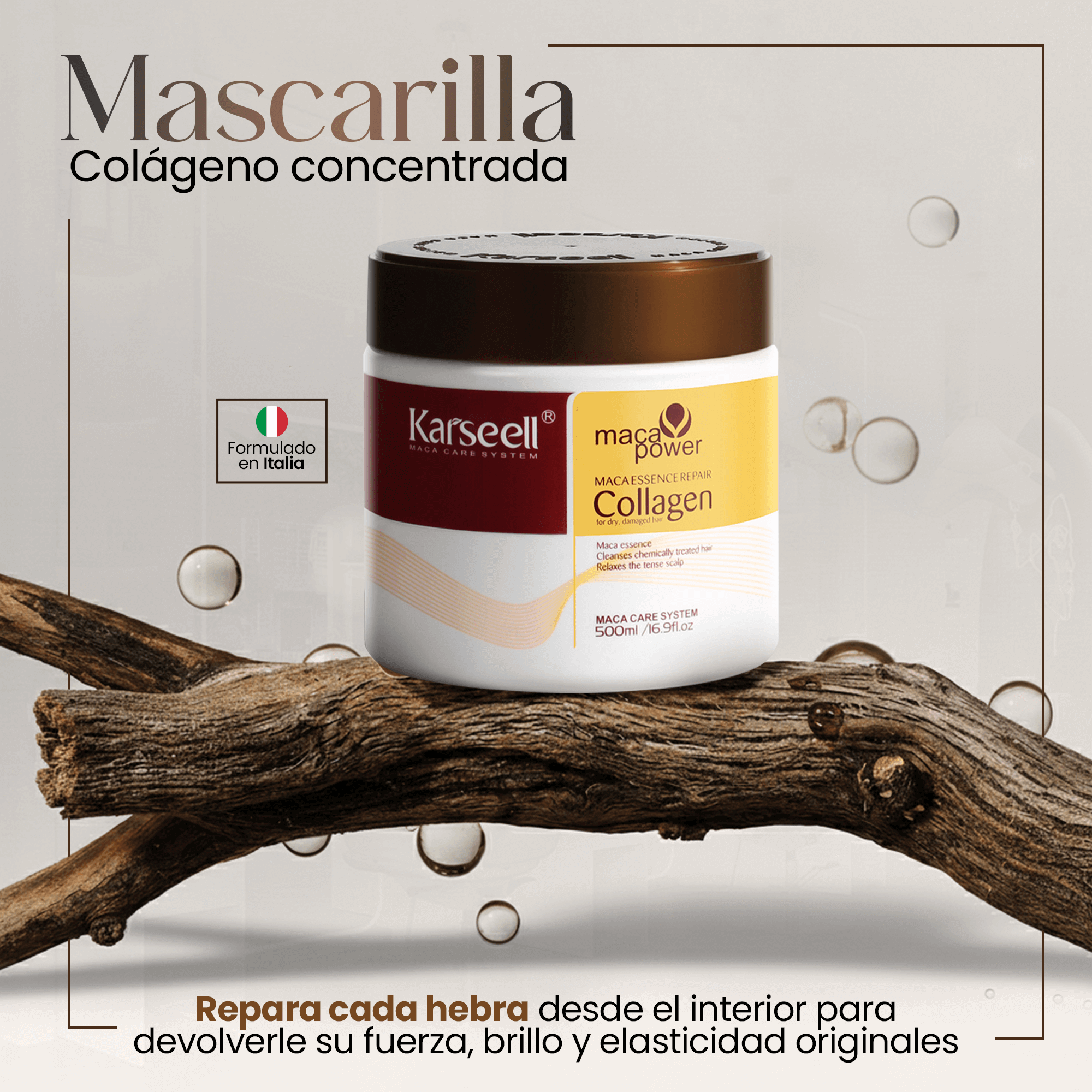 Mascarilla Capilar Karseell Colágeno 500 ml.